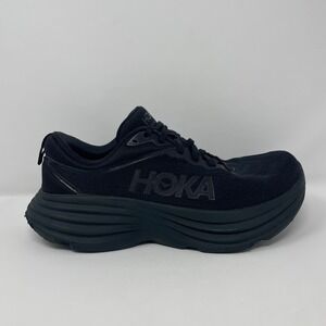 Hoka Bondi 8 Shoes Women's Size 7.5 Medium B Triple Black Athletic Sneakers